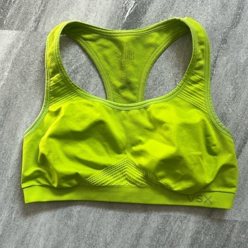 Lime Green Victoria’s Secret‎ VSX sports bra stretchy medium